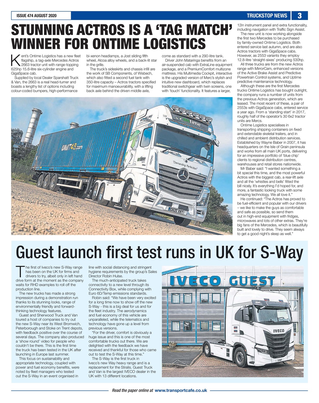 Truckstop News Preview Pages