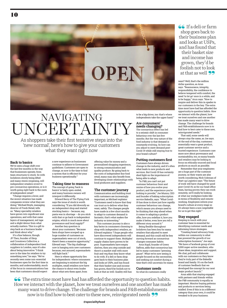 Speciality Food Preview Pages