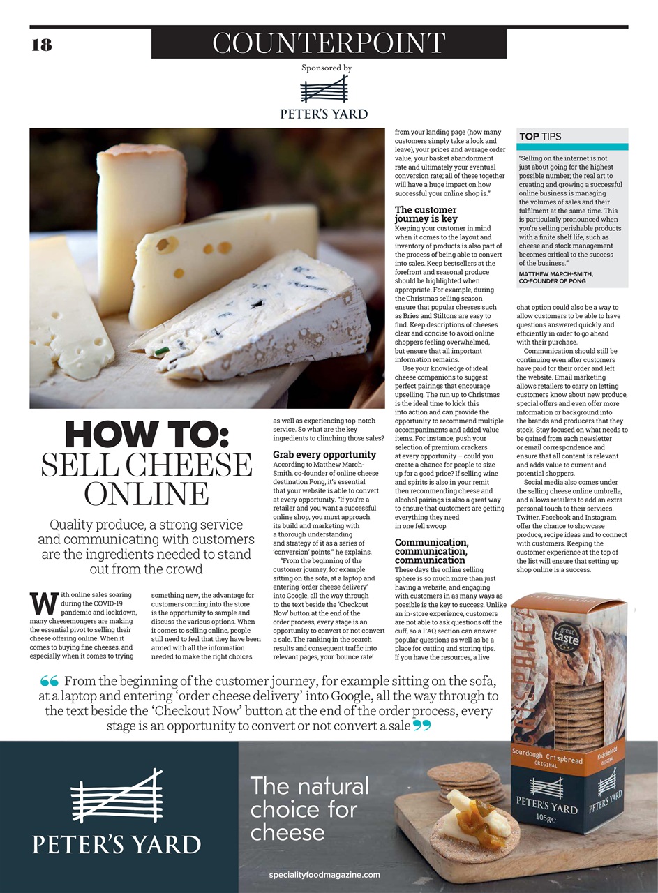 Speciality Food Preview Pages