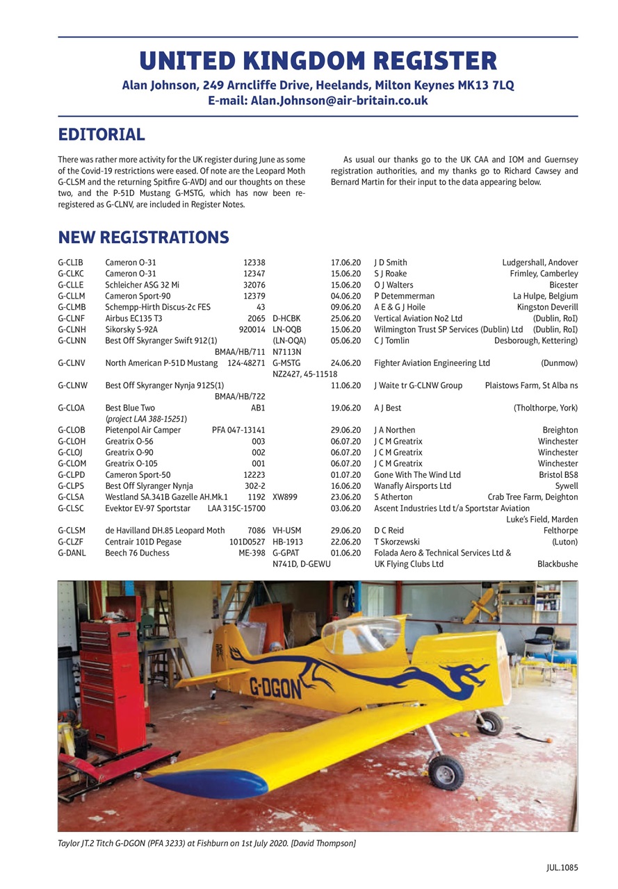 Air Britain News Preview Pages