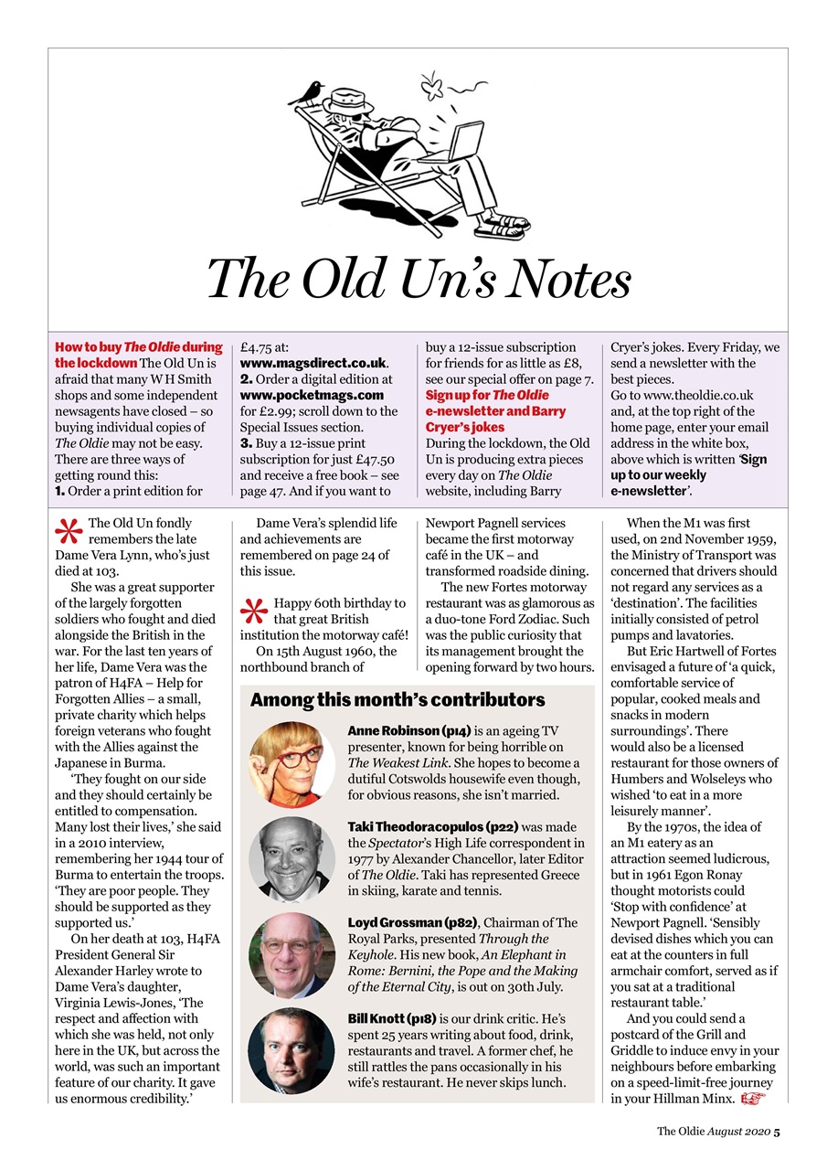 The Oldie Preview Pages