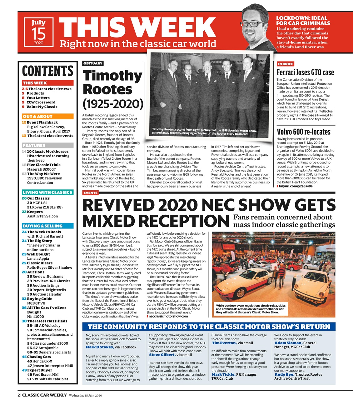 Classic Car Weekly Preview Pages