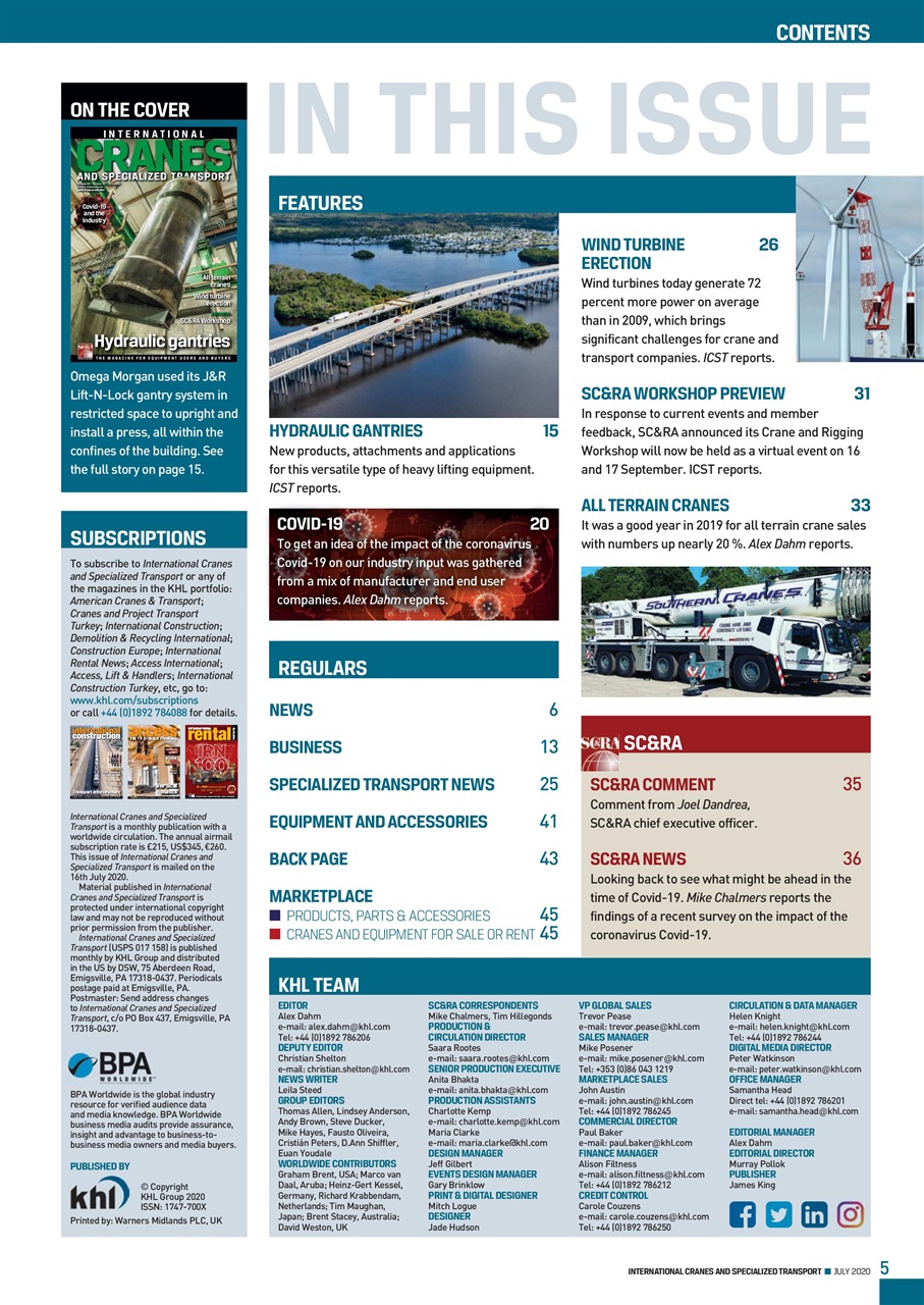 Int. Cranes and Specialized Transp Preview Pages