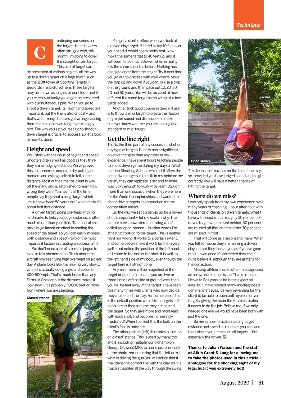 Clay Shooting Preview Pages