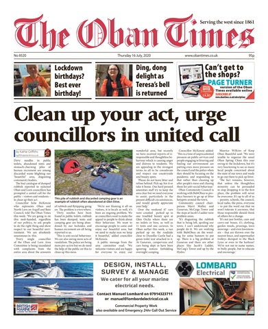The Oban Times & Lochaber Times issue 16th July 2020