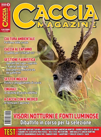 IL CINGHIALE CHE PASSIONE issue Caccia Magazine agosto 2020