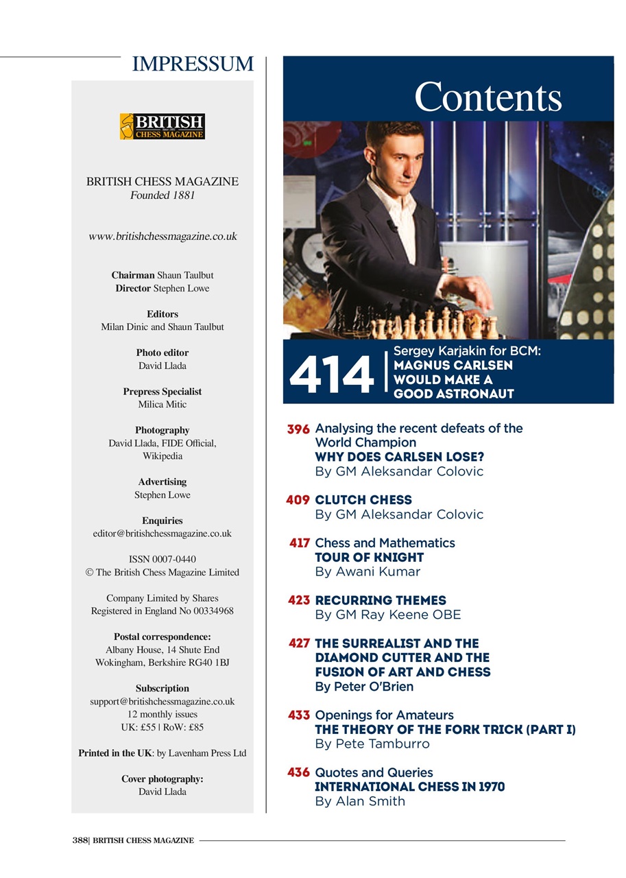 British Chess Magazine Preview Pages