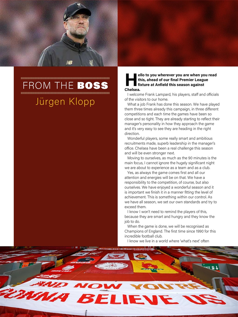 Liverpool FC Programmes Preview Pages