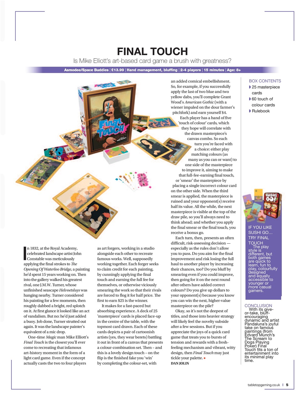 Tabletop Gaming Preview Pages