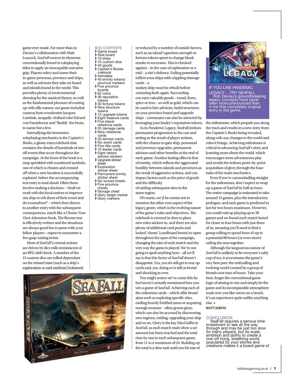 Tabletop Gaming Preview Pages