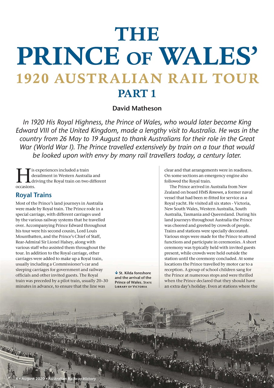 Australian Railway History Preview Pages