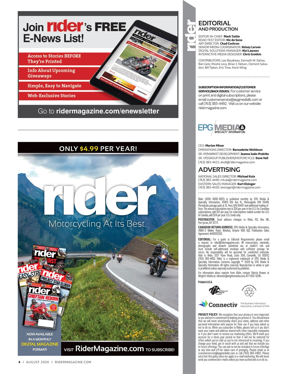 Rider Magazine Preview Pages