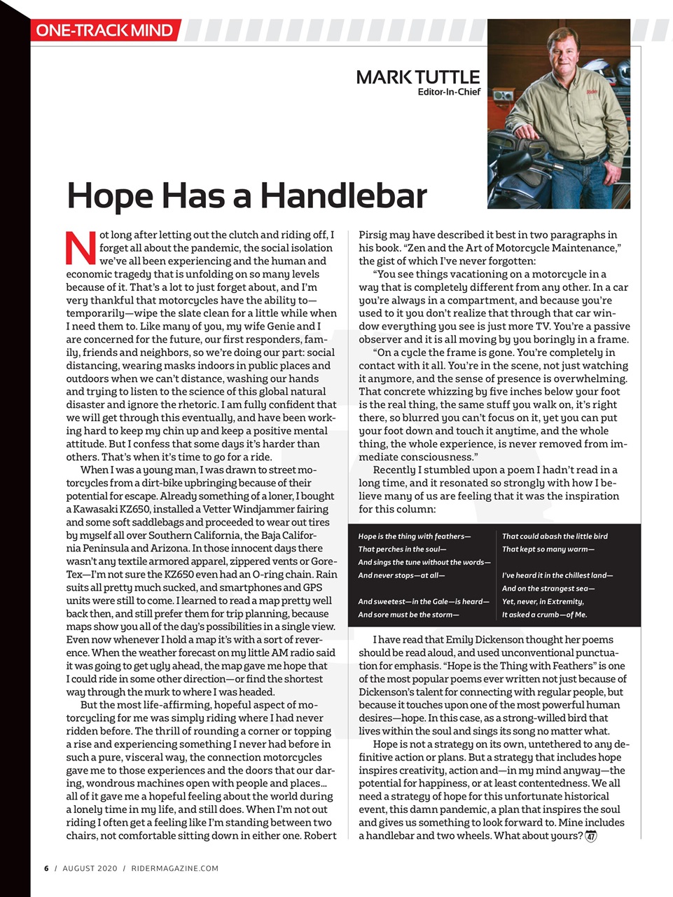 Rider Magazine Preview Pages