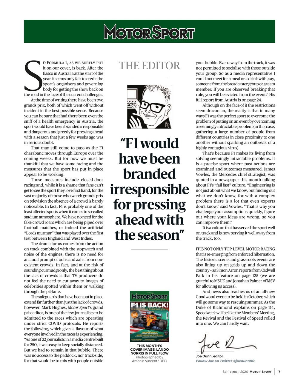 Motor Sport Magazine Preview Pages