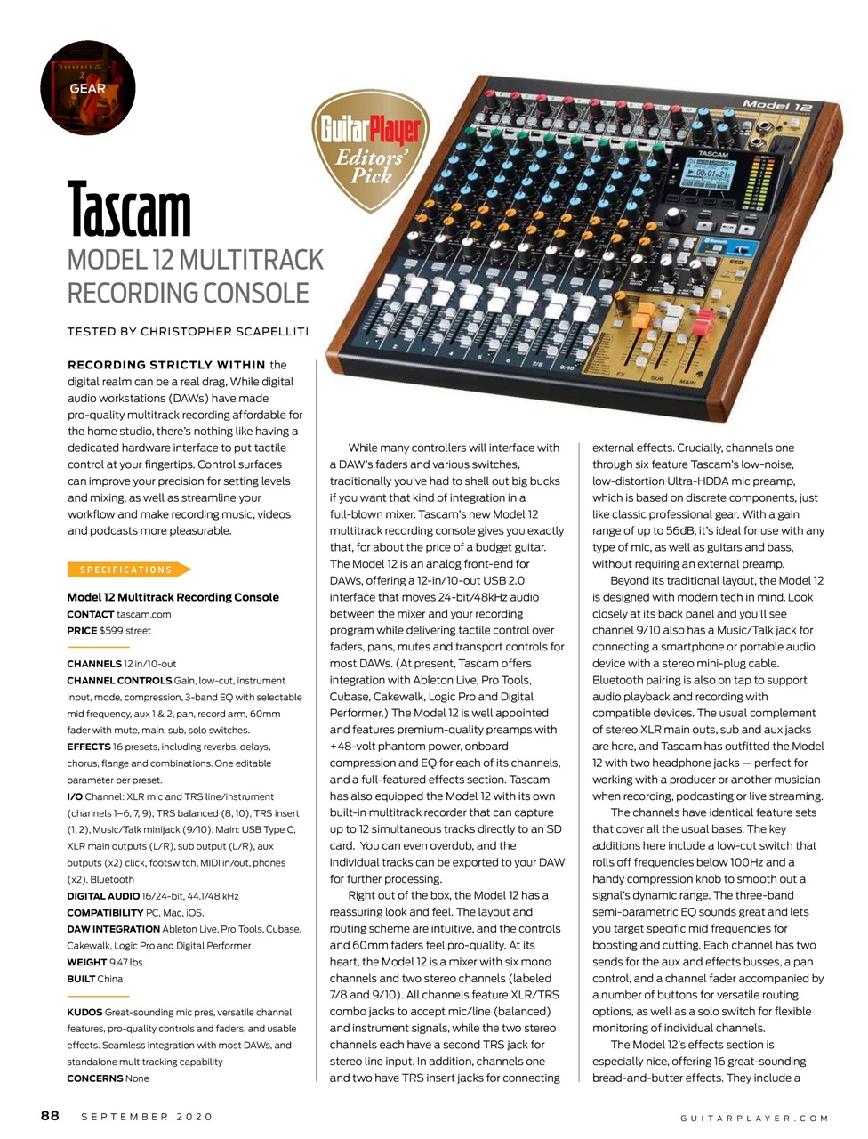 Guitar Player Preview Pages