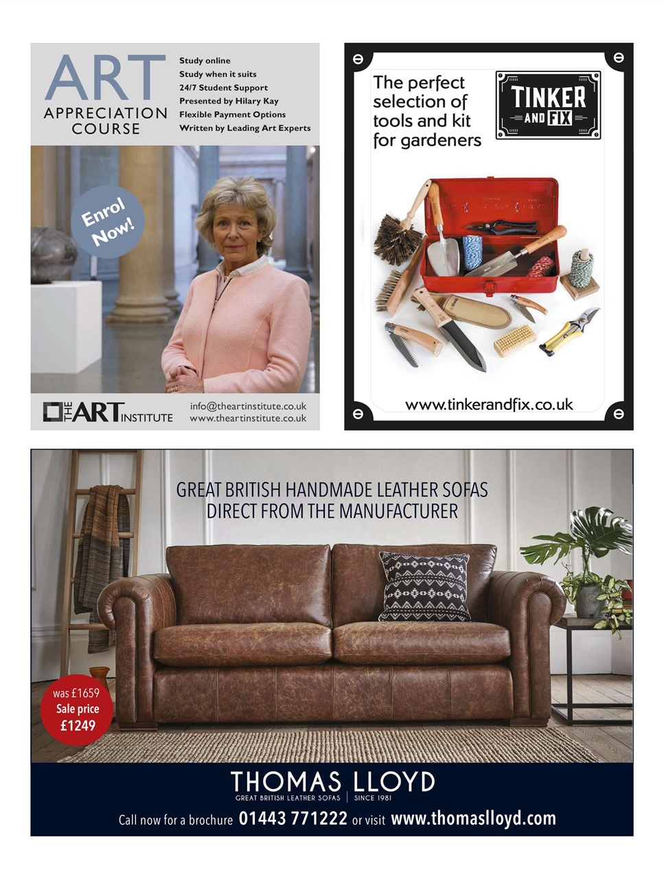 Homes & Antiques Magazine Preview Pages