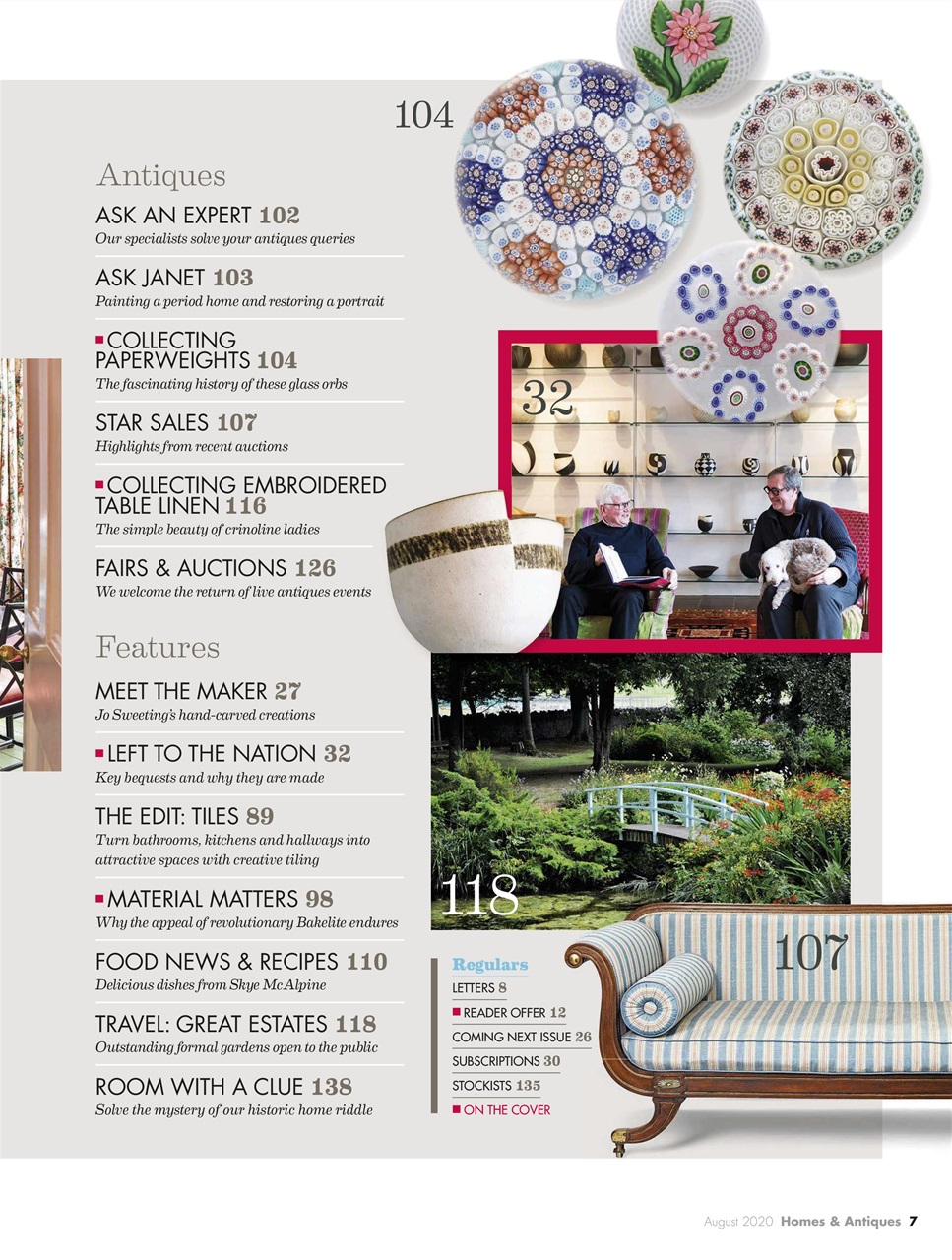 Homes & Antiques Magazine Preview Pages