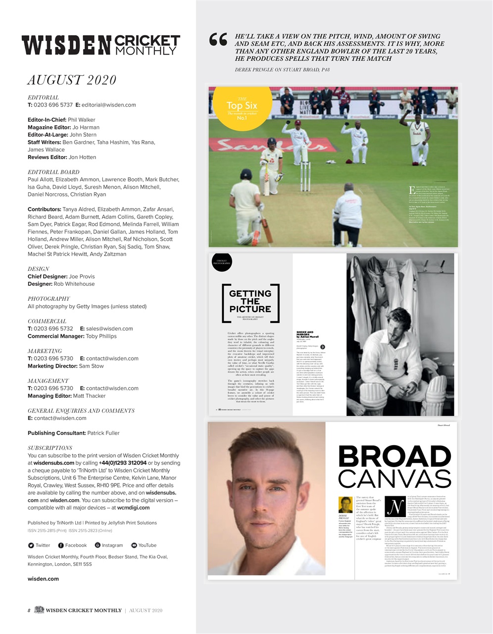 Wisden Cricket Monthly Preview Pages