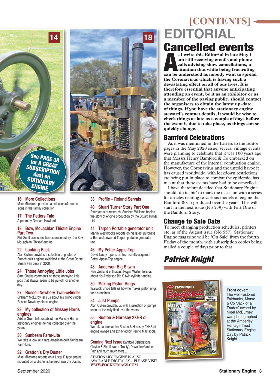 Stationary Engine Preview Pages