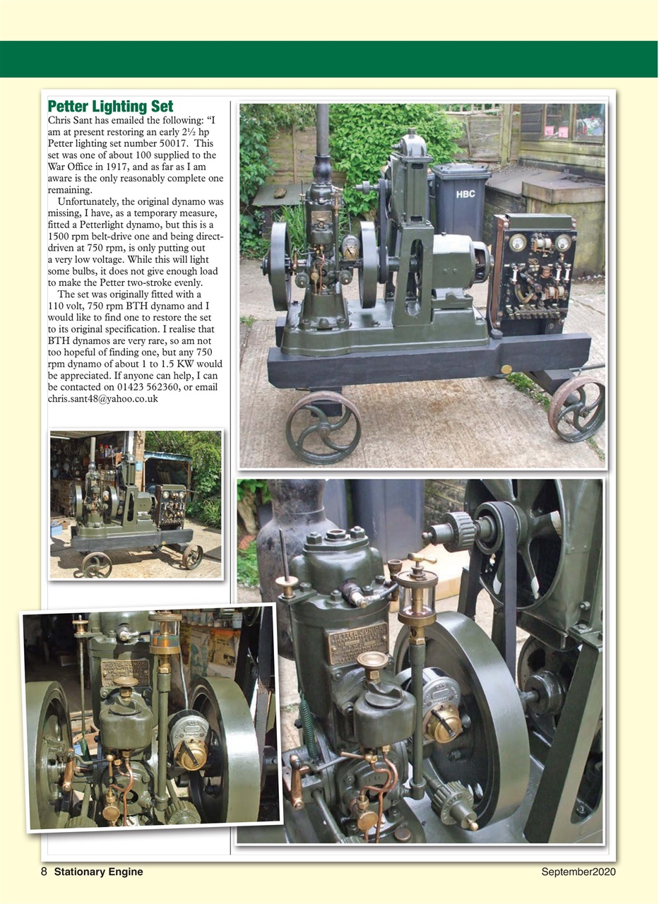 Stationary Engine Preview Pages