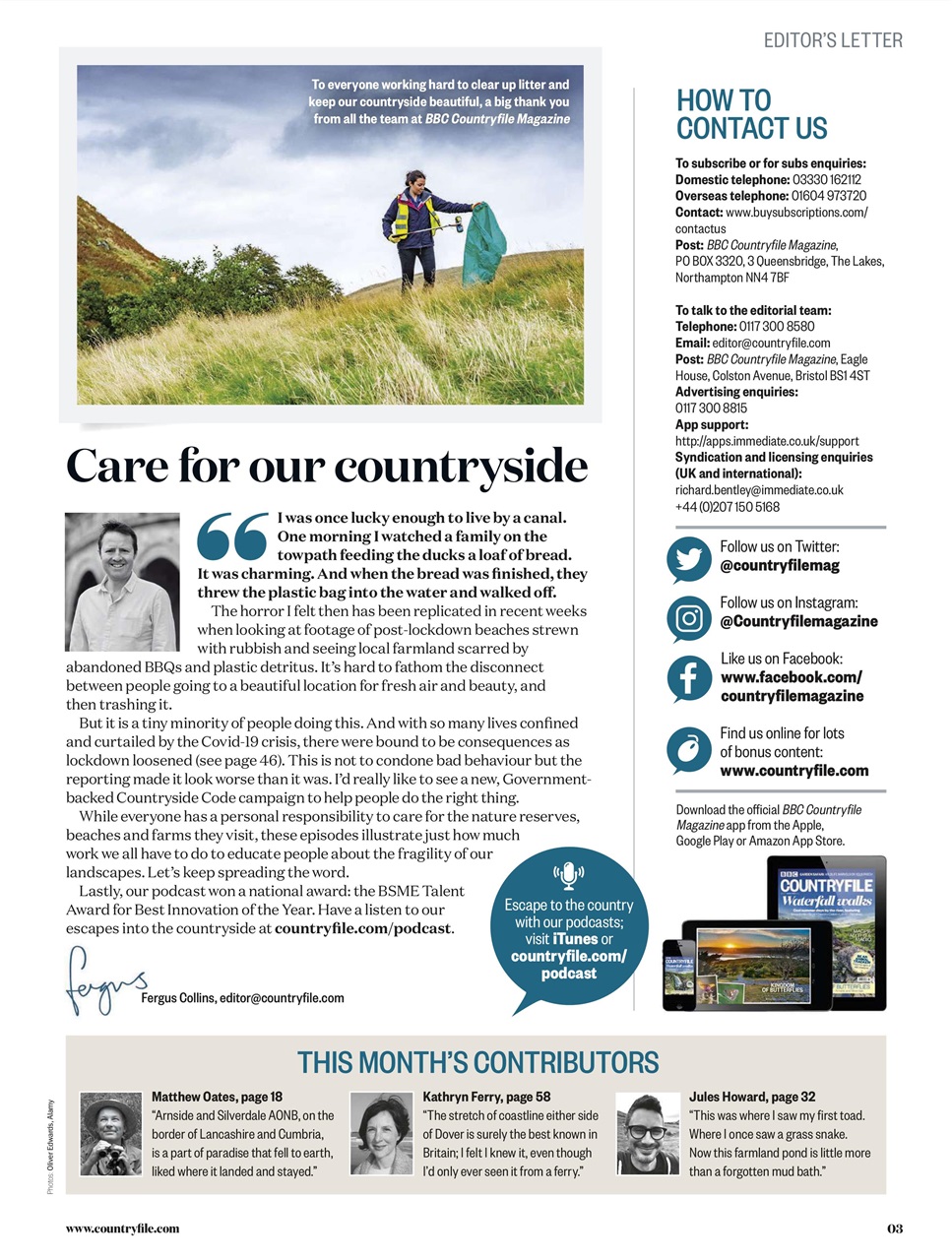 BBC Countryfile Magazine Preview Pages