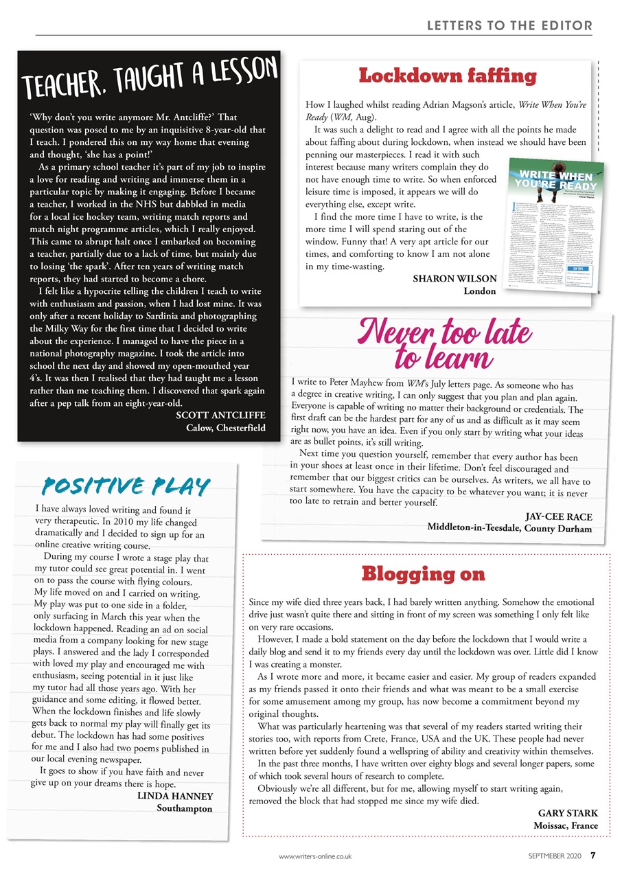 Writing Magazine Preview Pages
