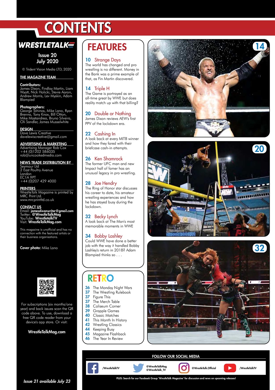 Wrestletalk Magazine Preview Pages