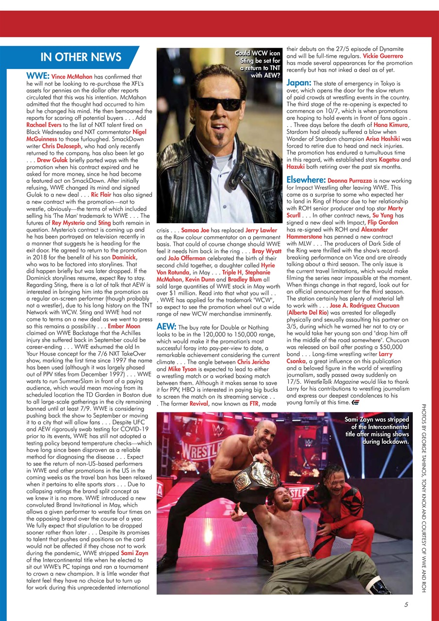 Wrestletalk Magazine Preview Pages