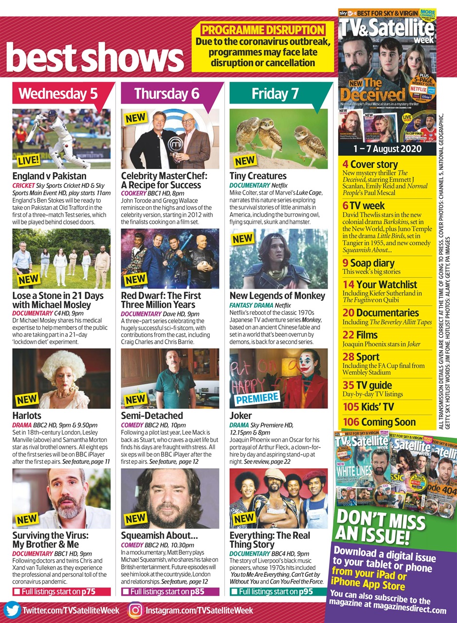 TV & Satellite Week Preview Pages