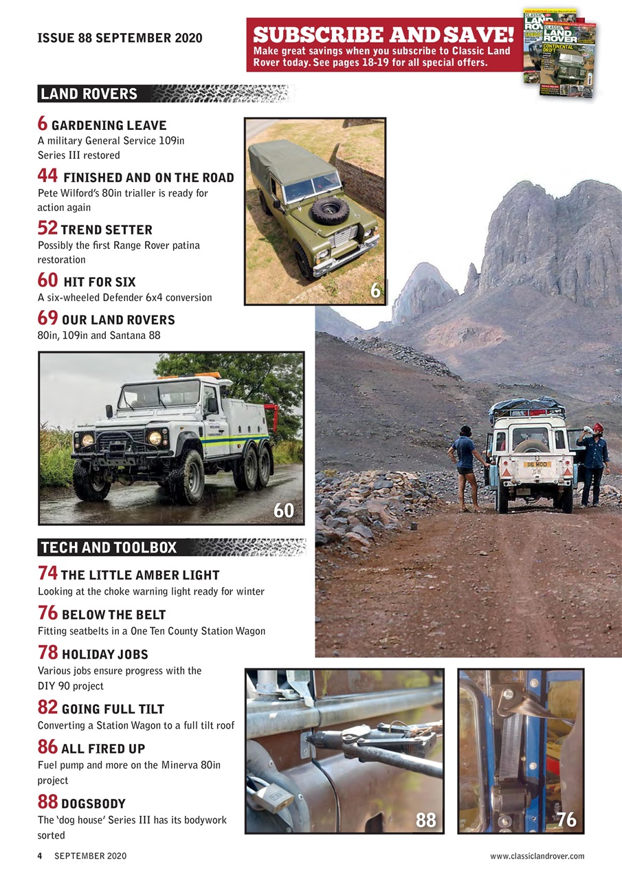 Classic Land Rover Magazine Preview Pages