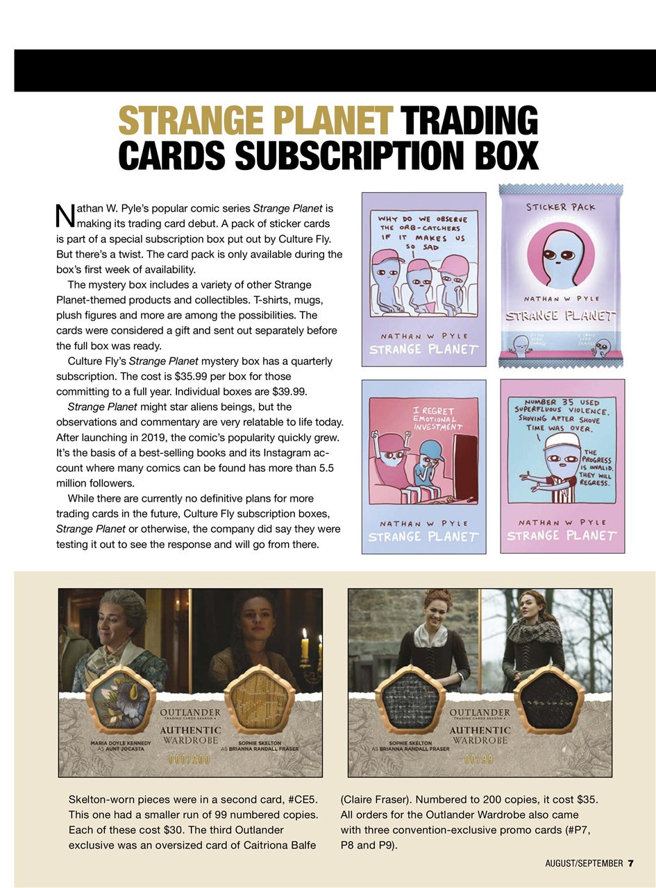 Non-Sport Update Magazine Preview Pages