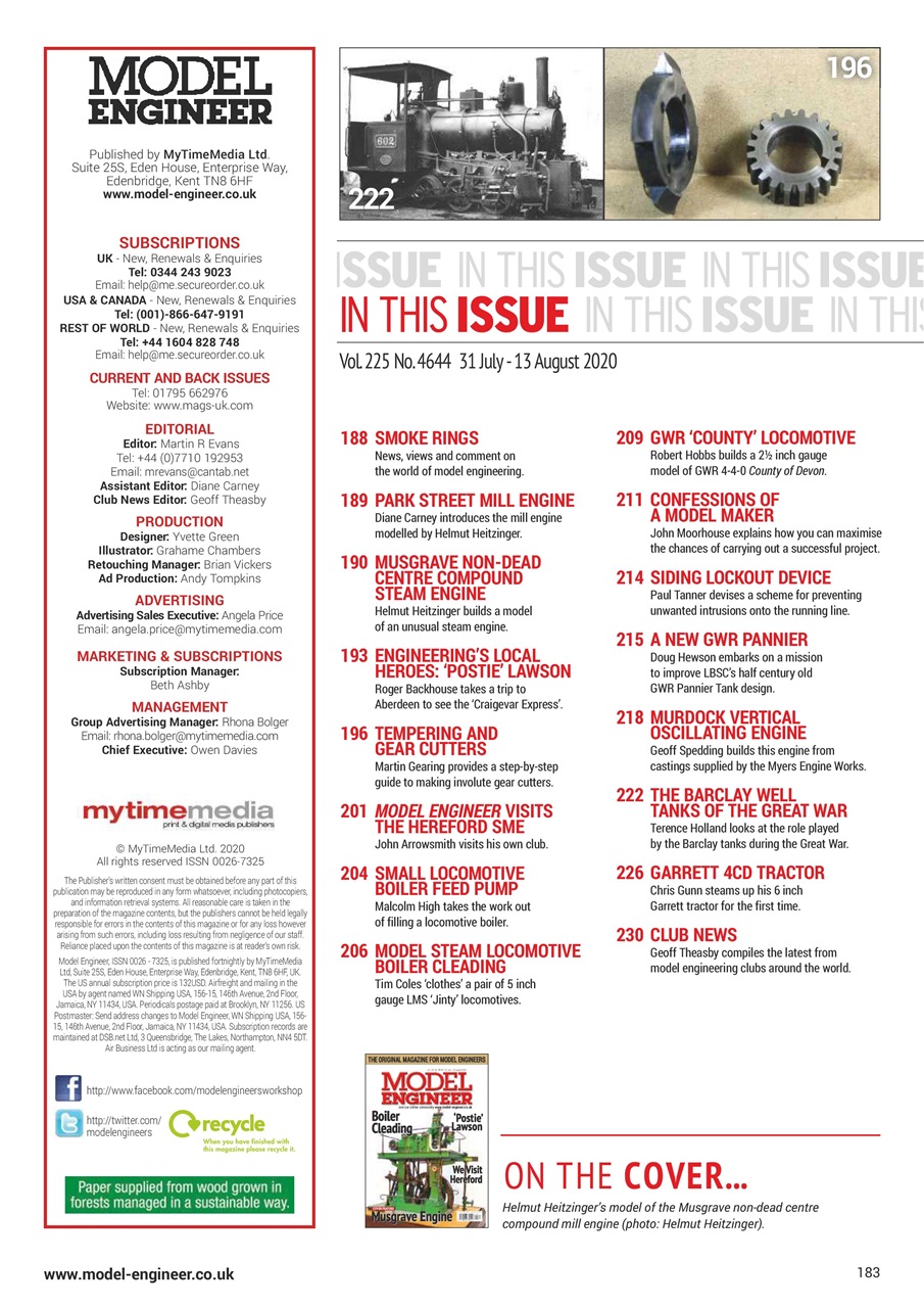 Model Engineer Preview Pages