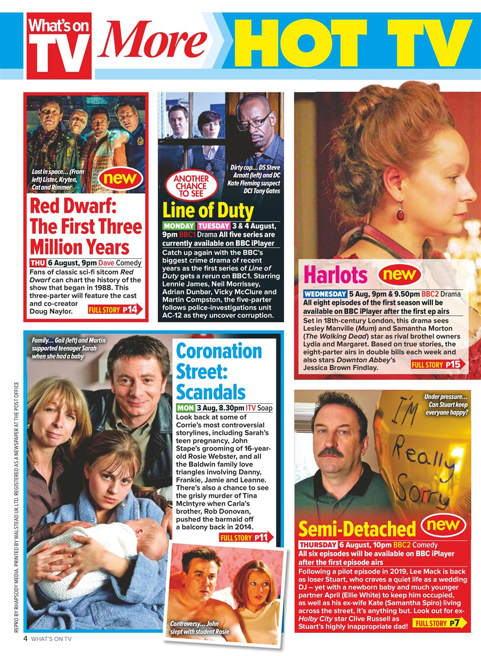 What's on TV Preview Pages