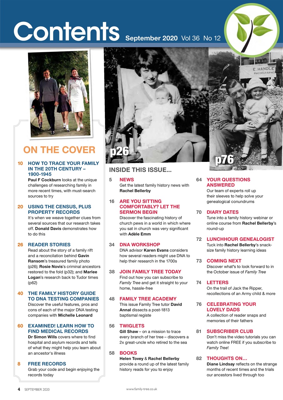 Family Tree Preview Pages