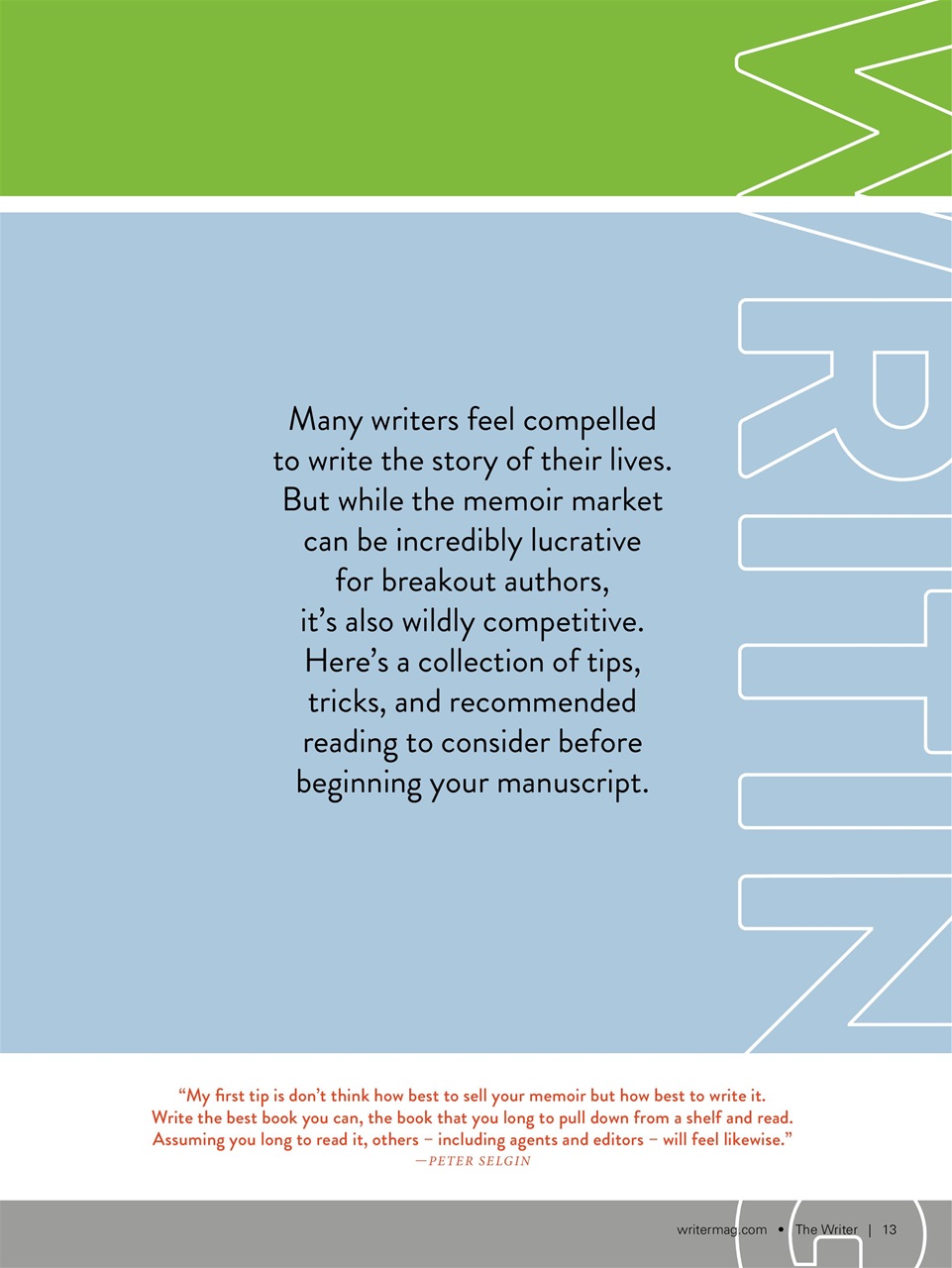 The Writer Preview Pages