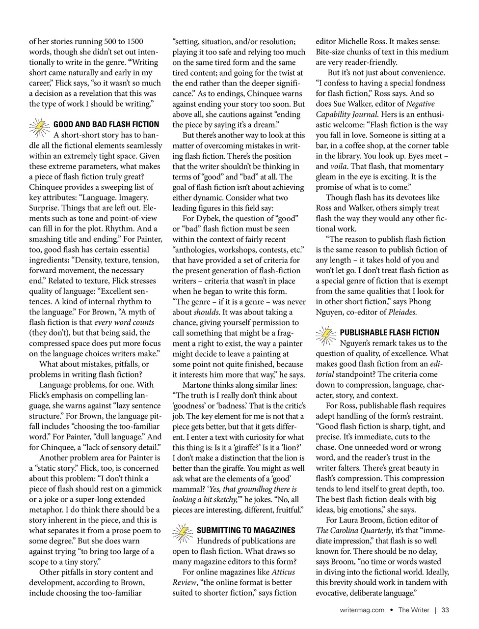 The Writer Preview Pages