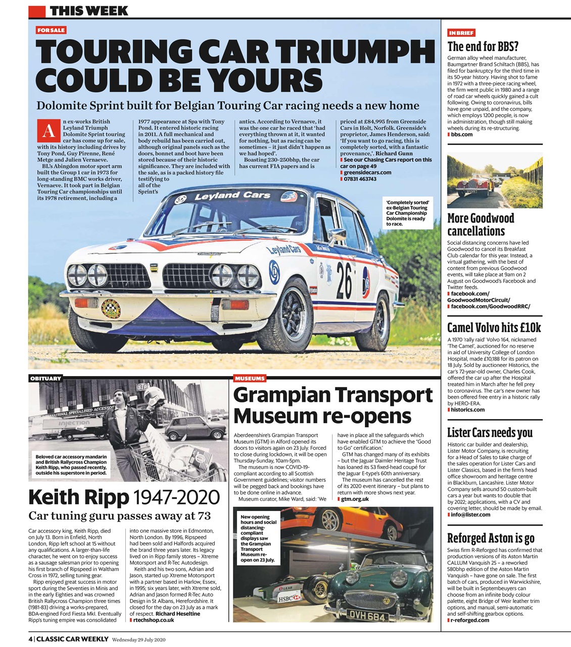 Classic Car Weekly Preview Pages