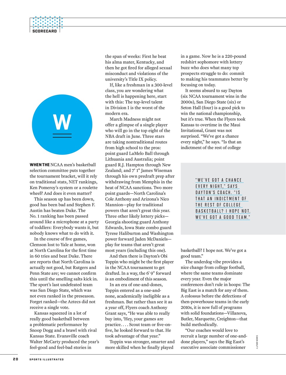 Sports Illustrated Preview Pages