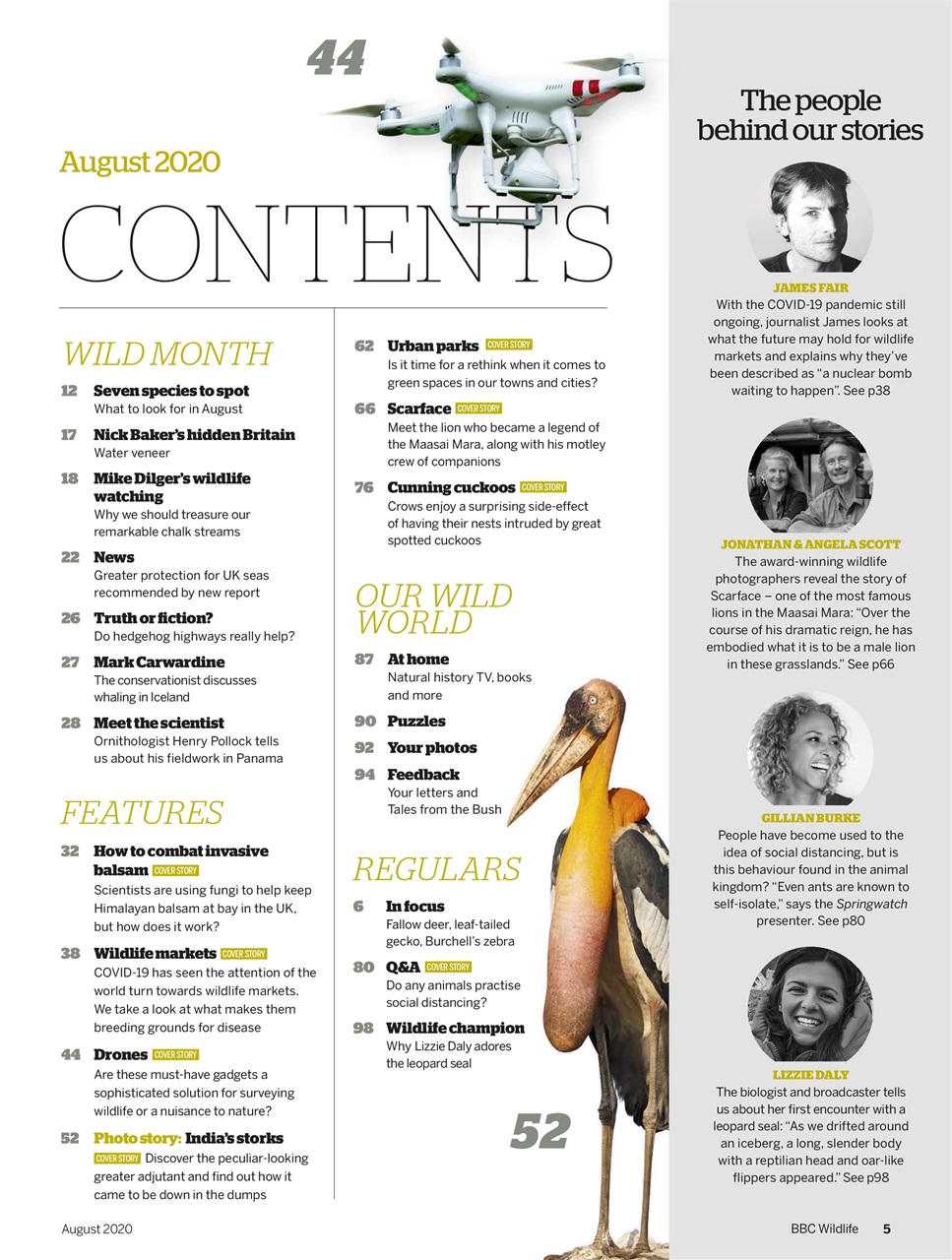 BBC Wildlife Magazine Preview Pages