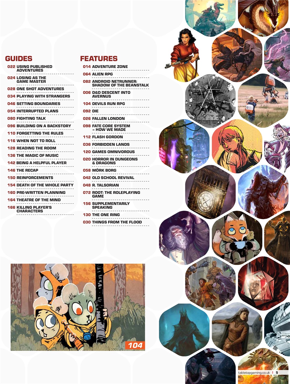 Tabletop Gaming Preview Pages