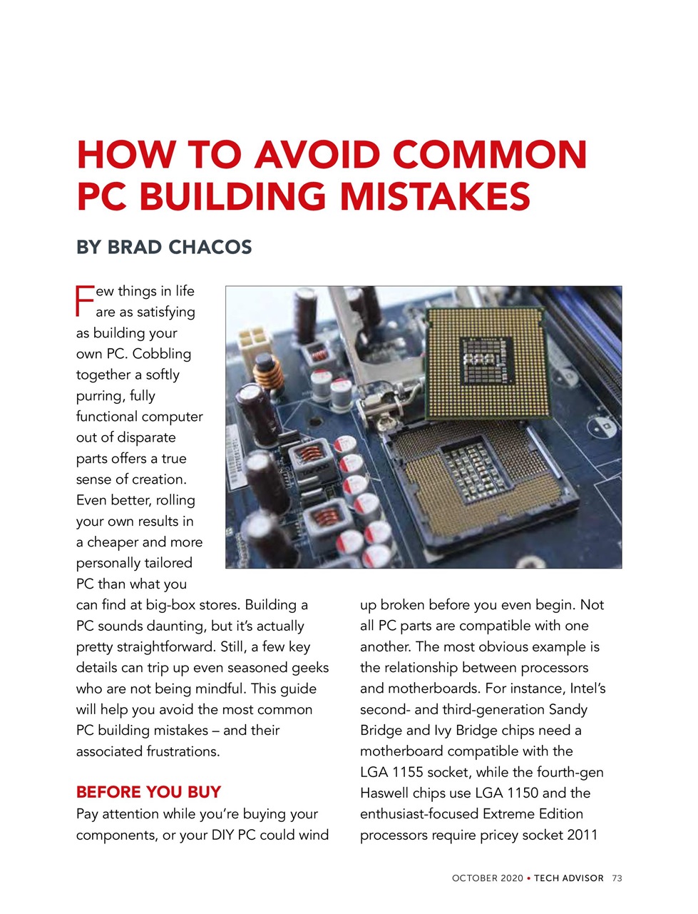 Tech Advisor Preview Pages