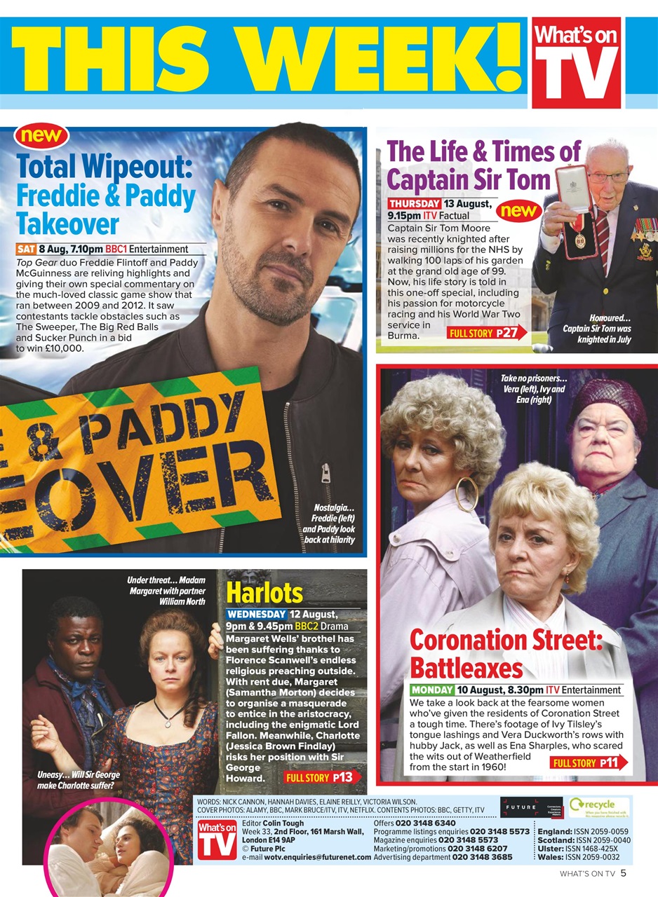 What's on TV Preview Pages
