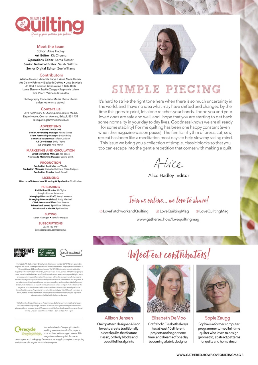 Love Patchwork & Quilting Preview Pages