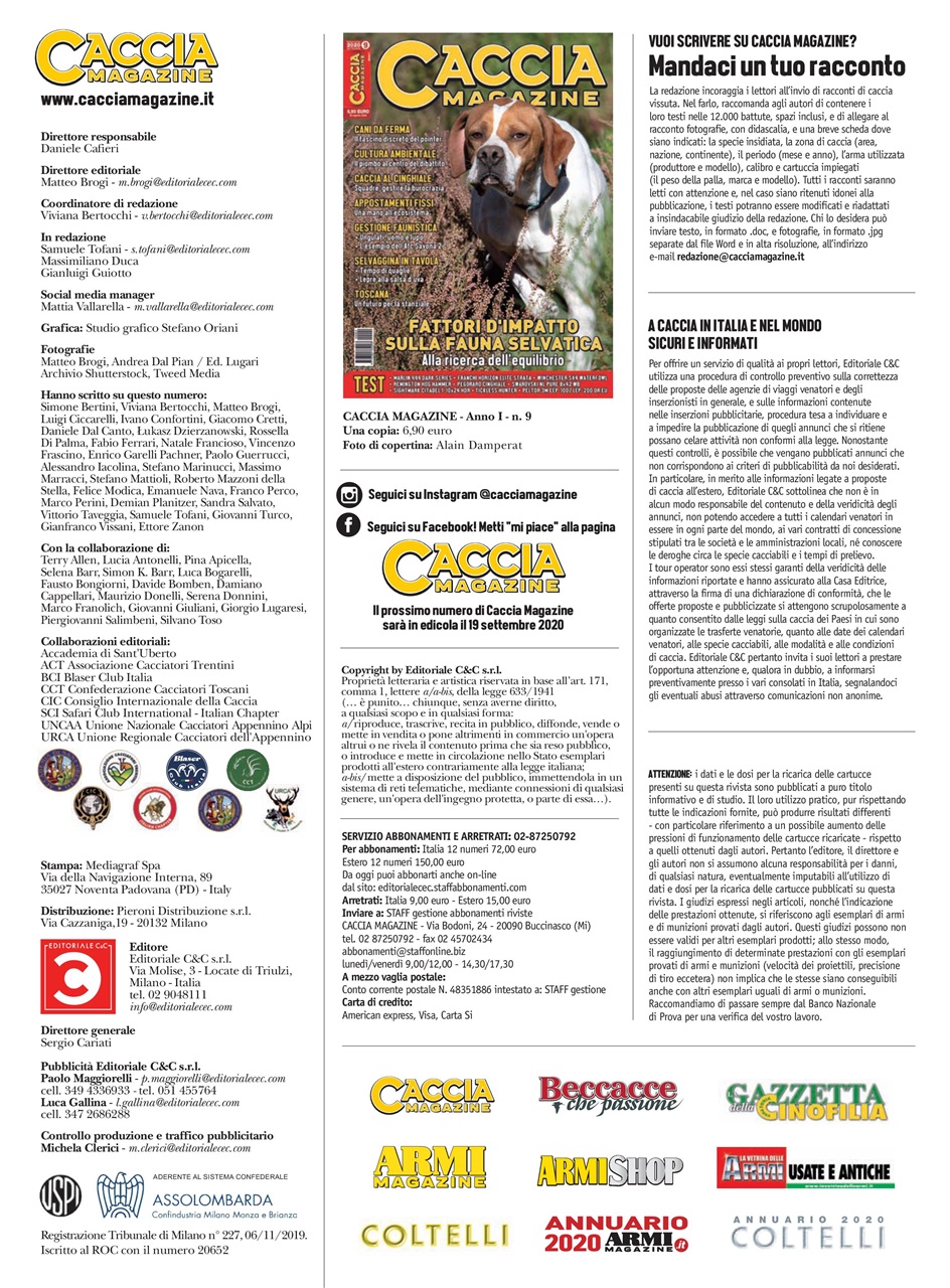 Caccia Magazine Preview Pages