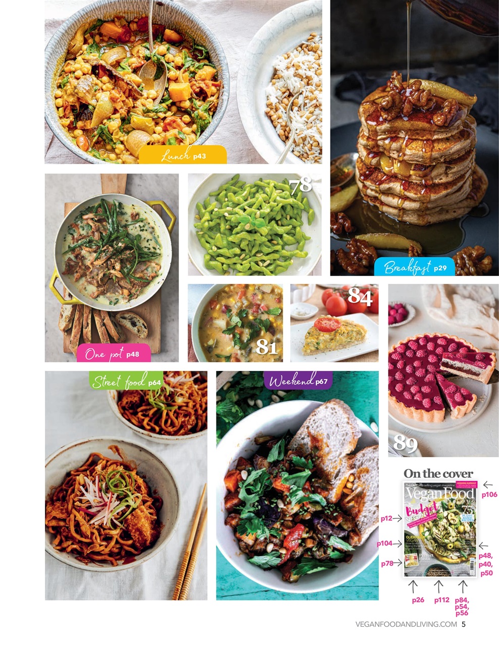 Vegan Food & Living Magazine Preview Pages