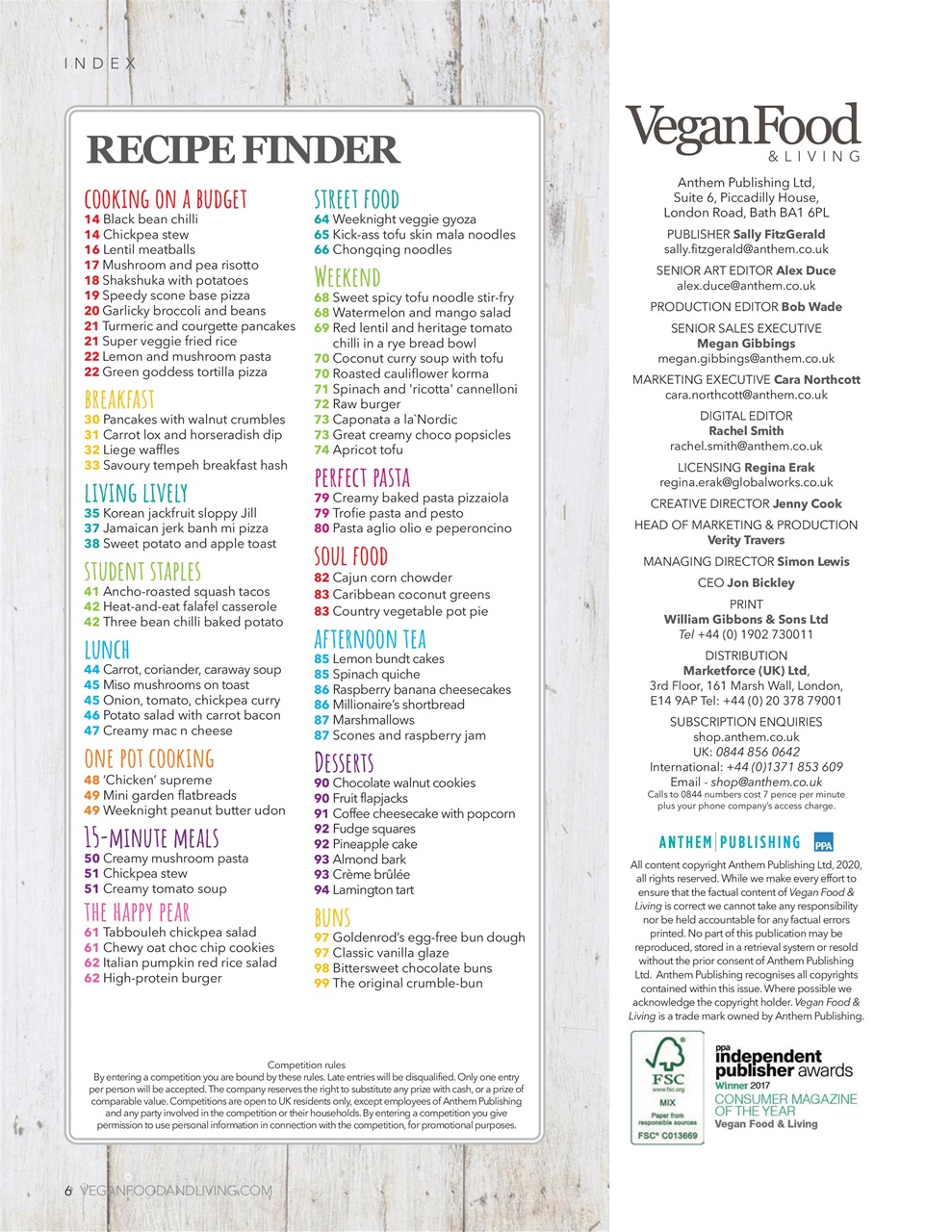 Vegan Food & Living Magazine Preview Pages