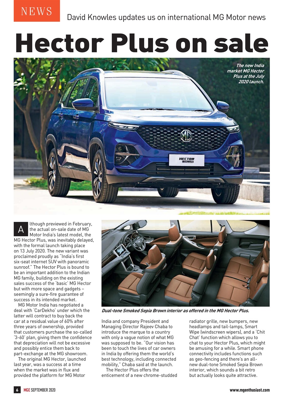 MG Enthusiast Preview Pages