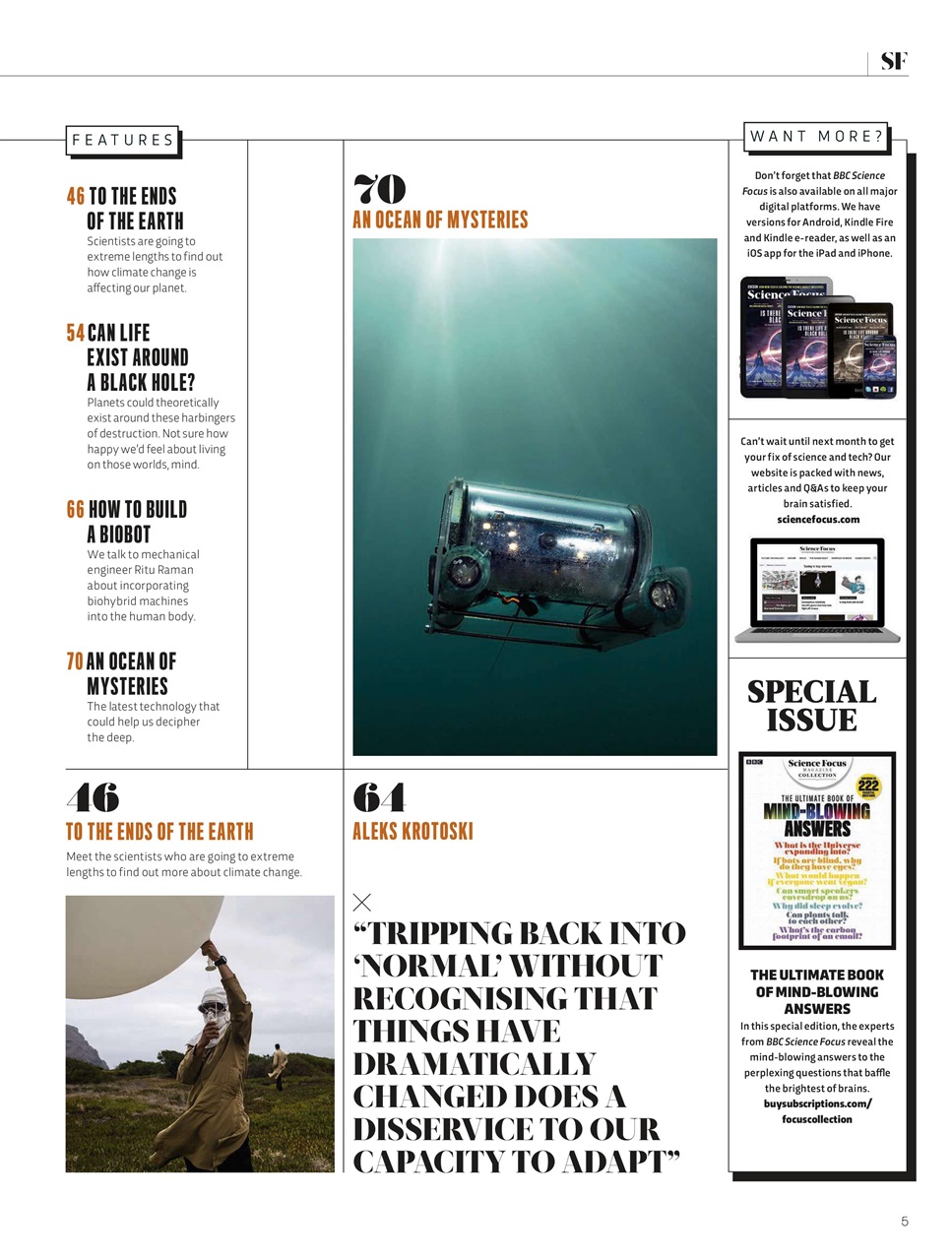 BBC Science Focus Magazine Preview Pages