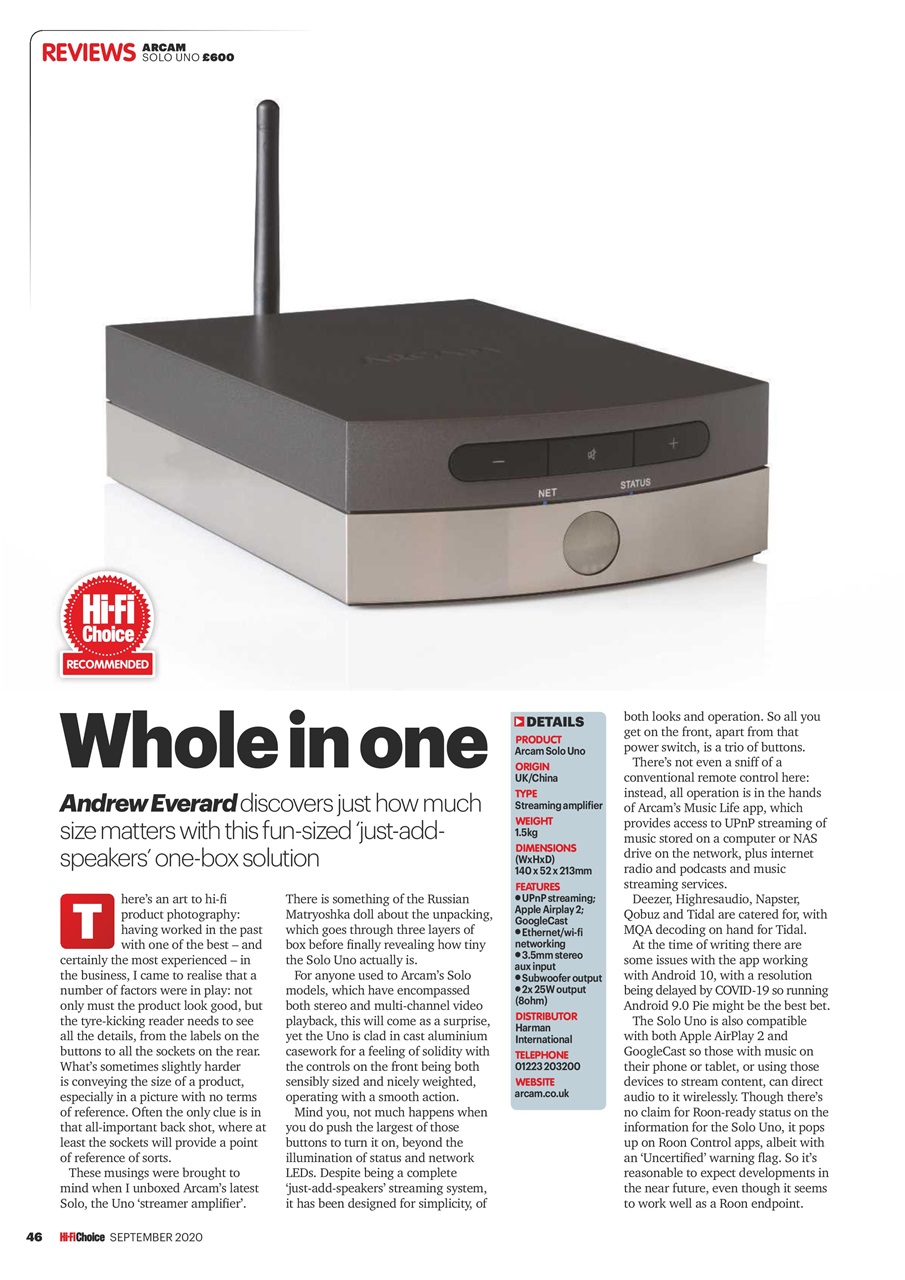 Hi-Fi Choice Preview Pages