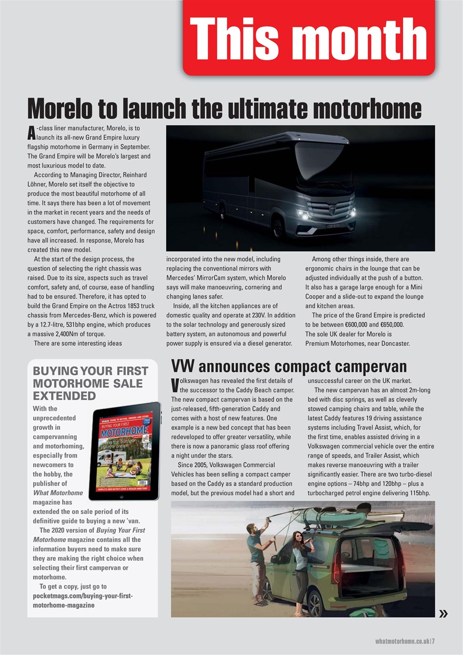 What Motorhome magazine Preview Pages